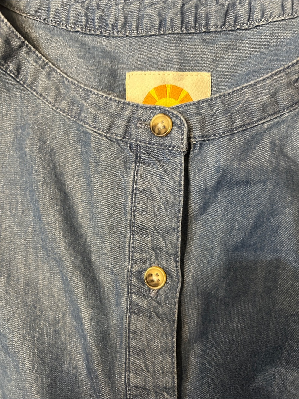 C&C California Light Blue Denim Shirt Dress - Picture 6 of 12
